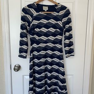 Beige by ECI Jersey Knit Career Long Sleeve Dress